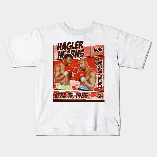 Hagler vs Hearns \\\ Retro Classic Comic Kids T-Shirt by Bootlegheavens